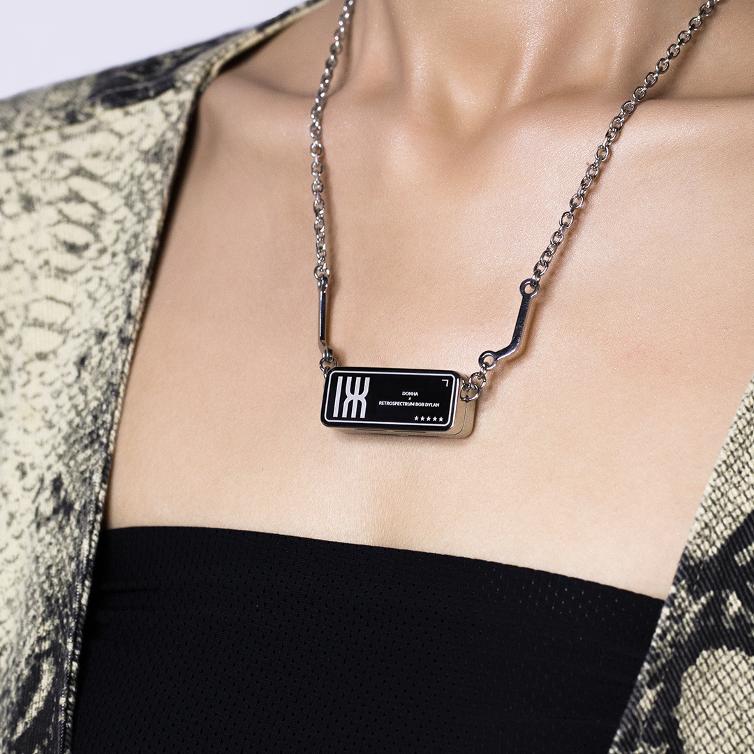 DonHa Bob Dylan | Harmonica Necklace Silver