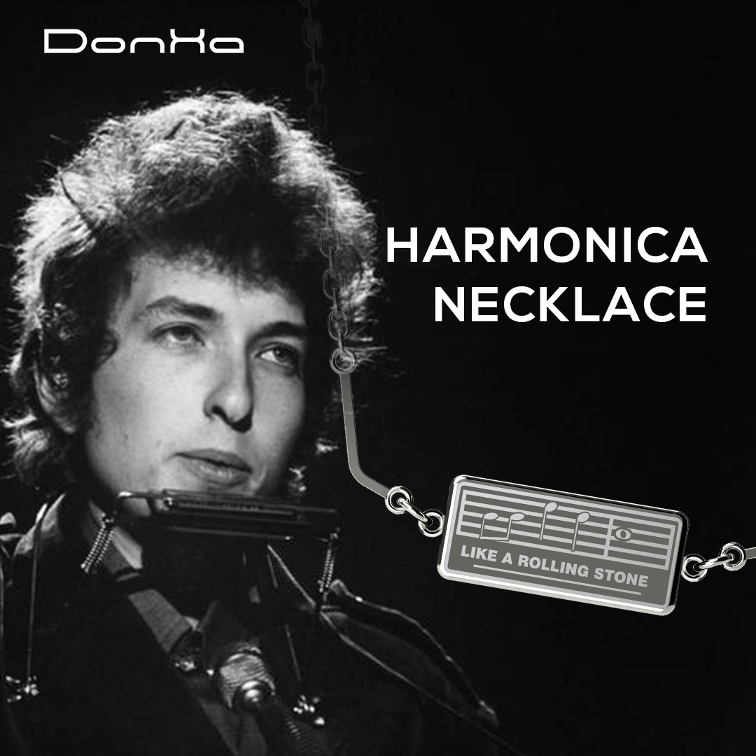 DonHa Bob Dylan | Harmonica Necklace Silver