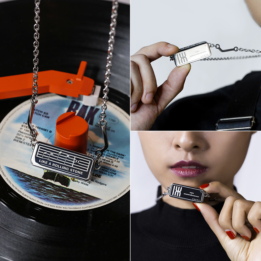 DonHa Bob Dylan | Harmonica Necklace Silver