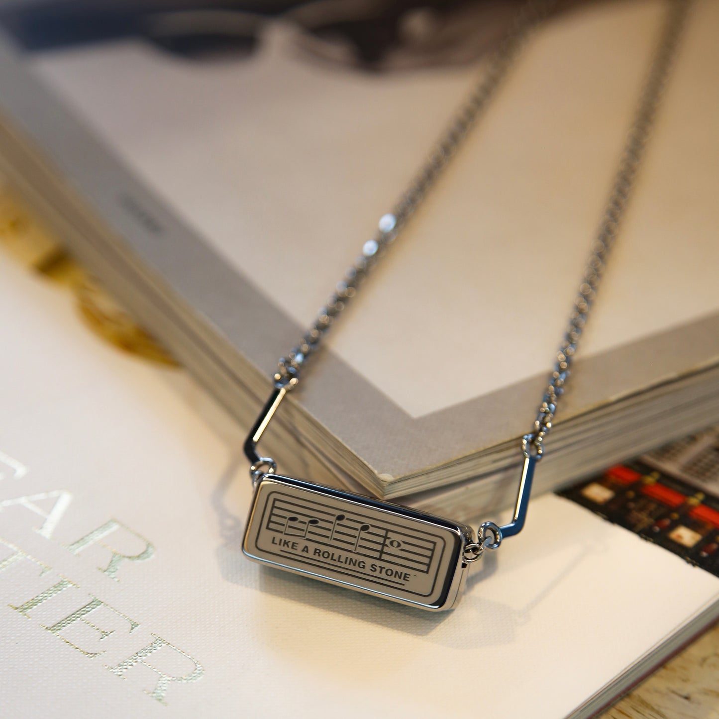 DonHa Bob Dylan | Harmonica Necklace Silver