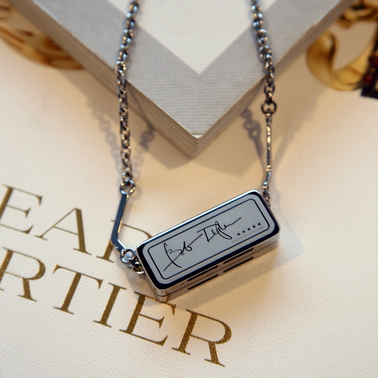 DonHa Bob Dylan | Harmonica Necklace Silver