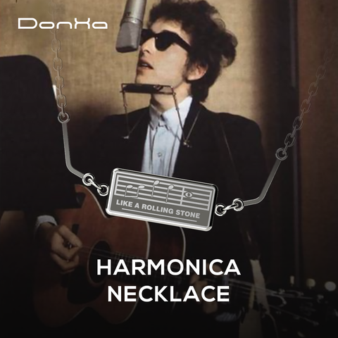 DonHa Bob Dylan | Harmonica Necklace Silver