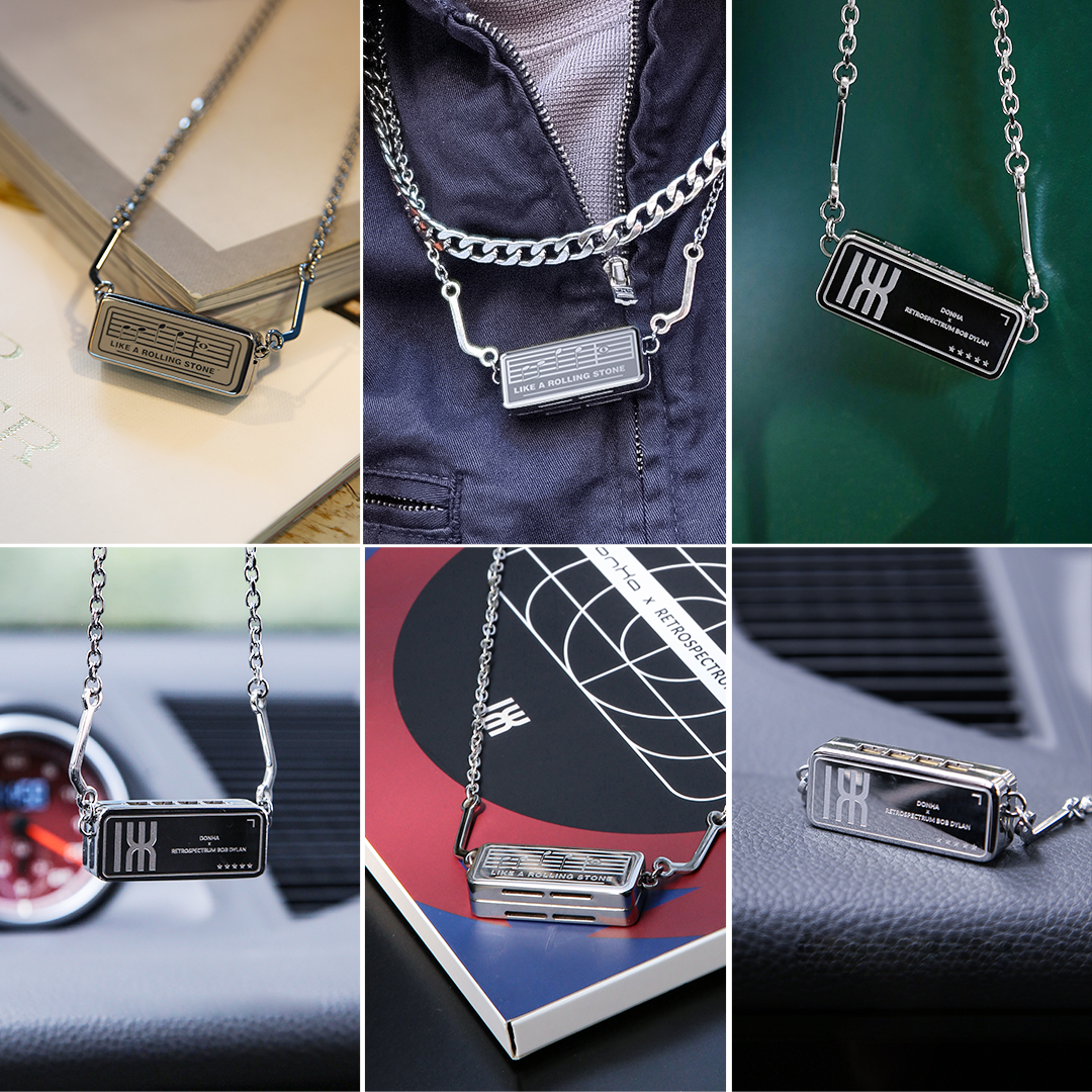 DonHa Bob Dylan | Harmonica Necklace Silver